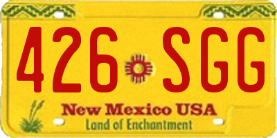 NM license plate 426SGG