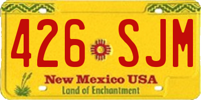 NM license plate 426SJM