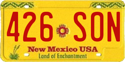 NM license plate 426SON