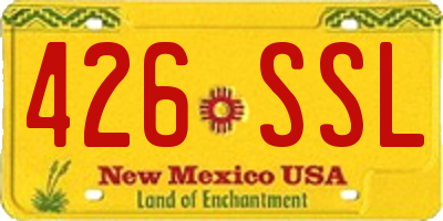 NM license plate 426SSL