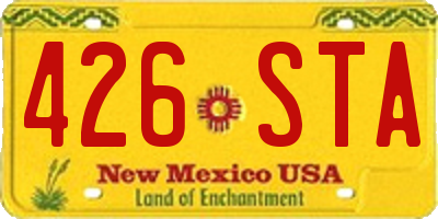 NM license plate 426STA