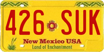 NM license plate 426SUK