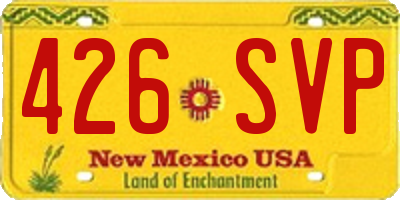NM license plate 426SVP