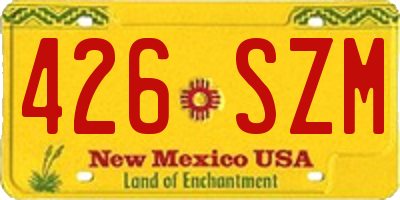 NM license plate 426SZM