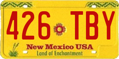 NM license plate 426TBY