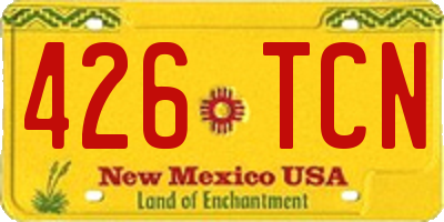 NM license plate 426TCN