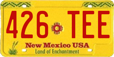 NM license plate 426TEE