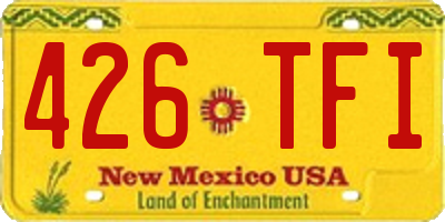 NM license plate 426TFI