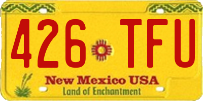 NM license plate 426TFU