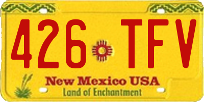 NM license plate 426TFV