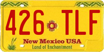 NM license plate 426TLF