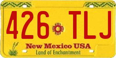 NM license plate 426TLJ