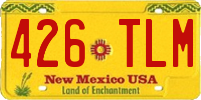 NM license plate 426TLM