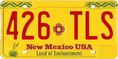 NM license plate 426TLS