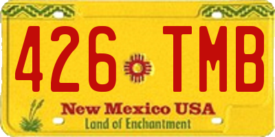 NM license plate 426TMB