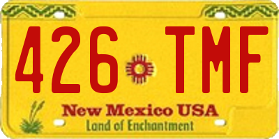 NM license plate 426TMF