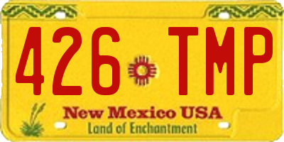 NM license plate 426TMP