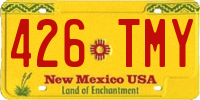 NM license plate 426TMY