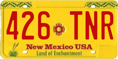 NM license plate 426TNR