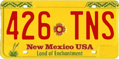 NM license plate 426TNS