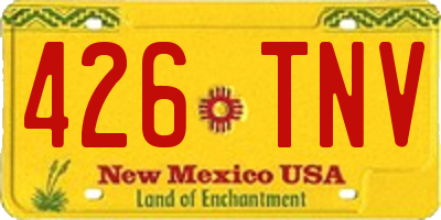 NM license plate 426TNV