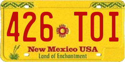 NM license plate 426TOI