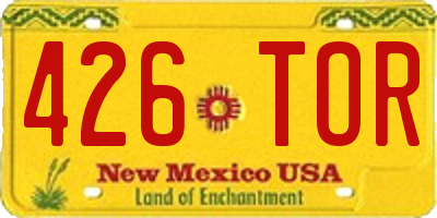 NM license plate 426TOR