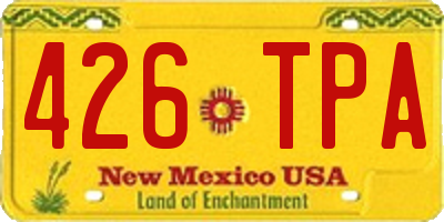 NM license plate 426TPA