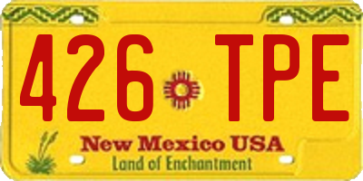 NM license plate 426TPE