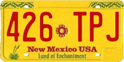 NM license plate 426TPJ