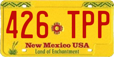 NM license plate 426TPP