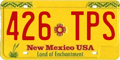 NM license plate 426TPS