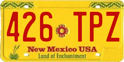 NM license plate 426TPZ