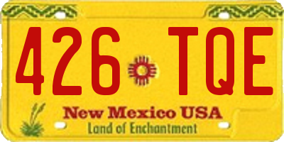 NM license plate 426TQE