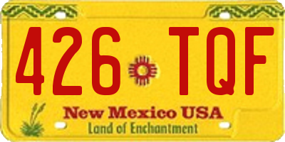 NM license plate 426TQF