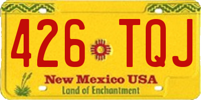 NM license plate 426TQJ