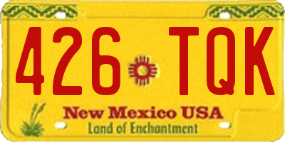 NM license plate 426TQK