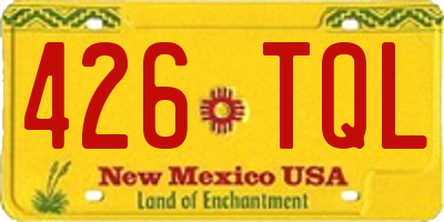 NM license plate 426TQL