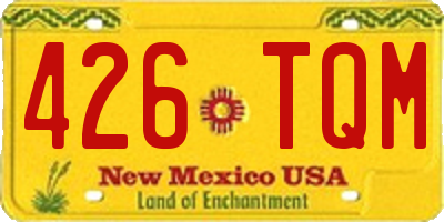 NM license plate 426TQM