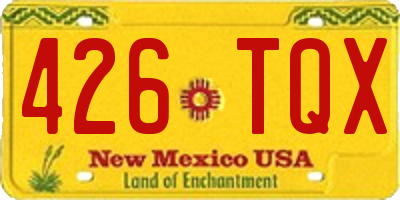 NM license plate 426TQX