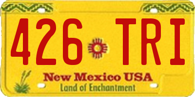 NM license plate 426TRI