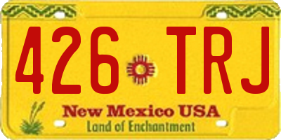 NM license plate 426TRJ