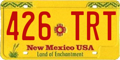 NM license plate 426TRT