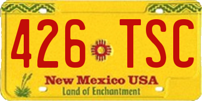 NM license plate 426TSC