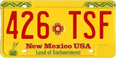 NM license plate 426TSF