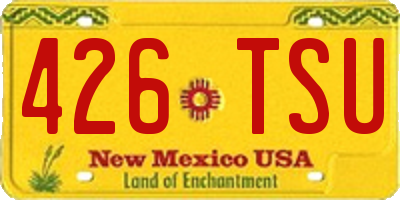 NM license plate 426TSU