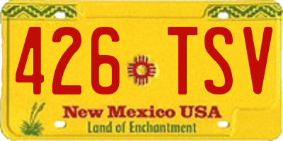 NM license plate 426TSV