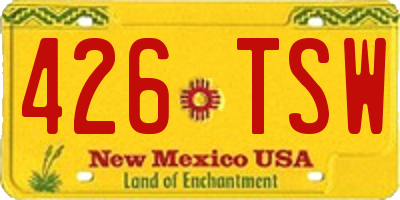 NM license plate 426TSW