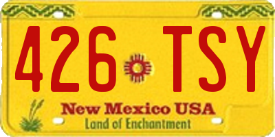 NM license plate 426TSY
