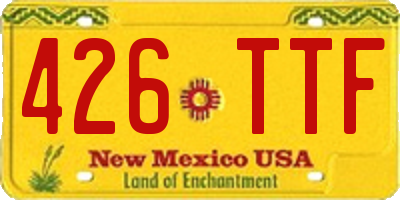 NM license plate 426TTF
